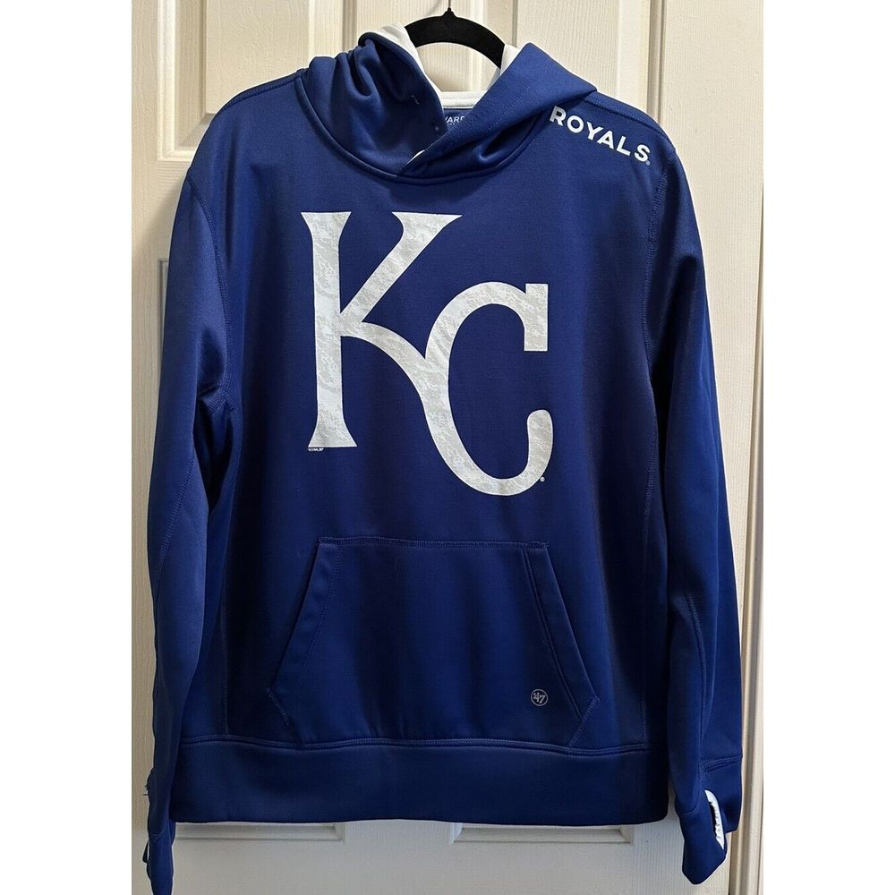 47 Forward Mens‎ Blue Kansas City Royals MLB Blue Hoodie Size Large EUC